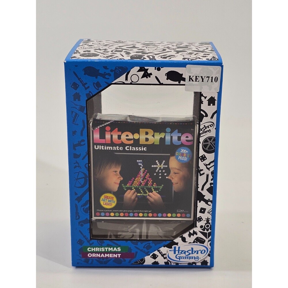 Kurt S Adler Christmas Tree Ornament Lite-Brite Hasbro Toy Light Bright NEW NIB